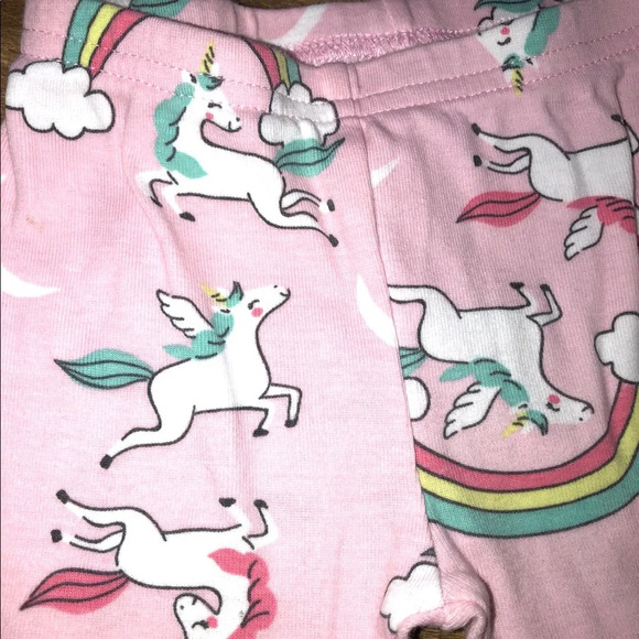 Carter’s 12 Month Girls Unicorn & Rainbow Leggings - Picture 3 of 4